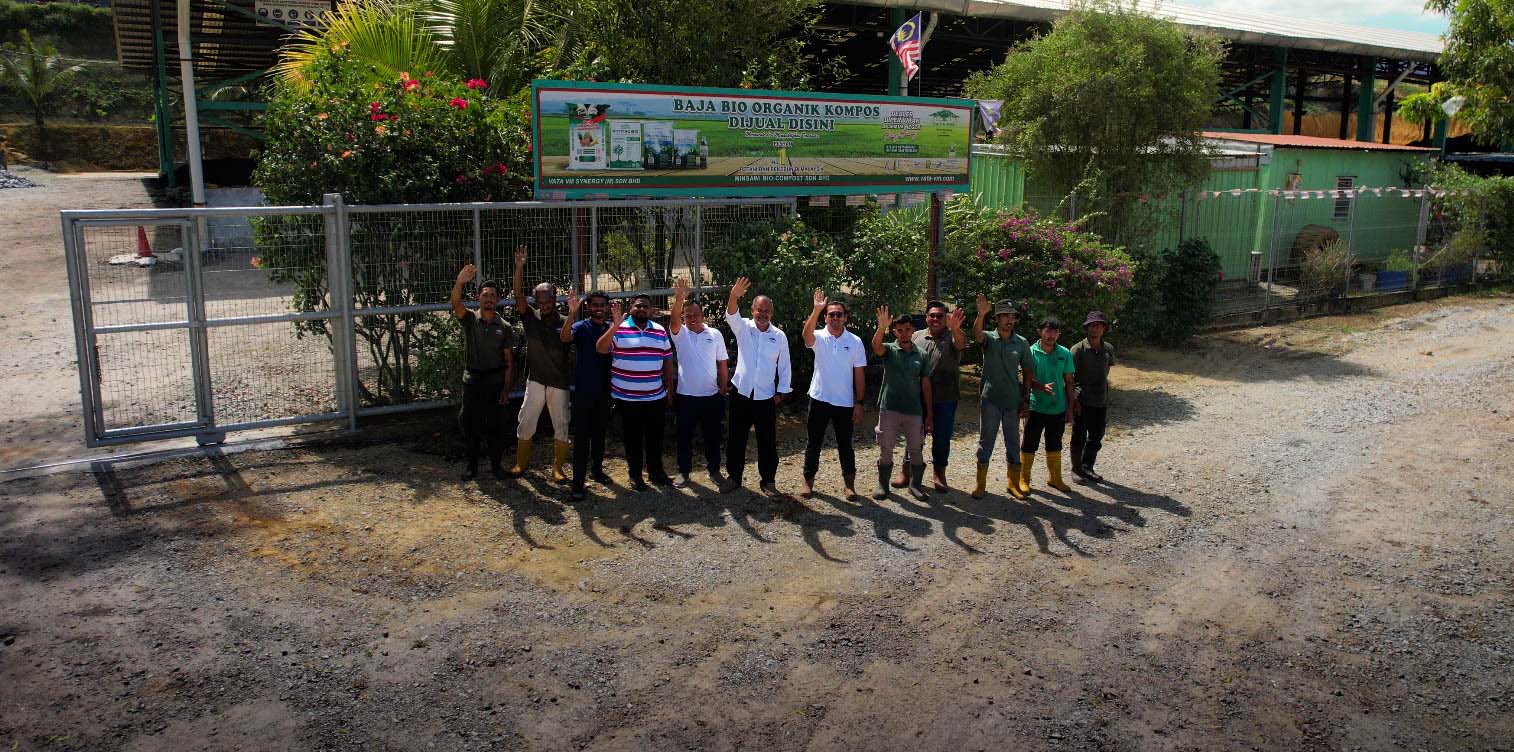 Team at the bio-fertilizer compost facility